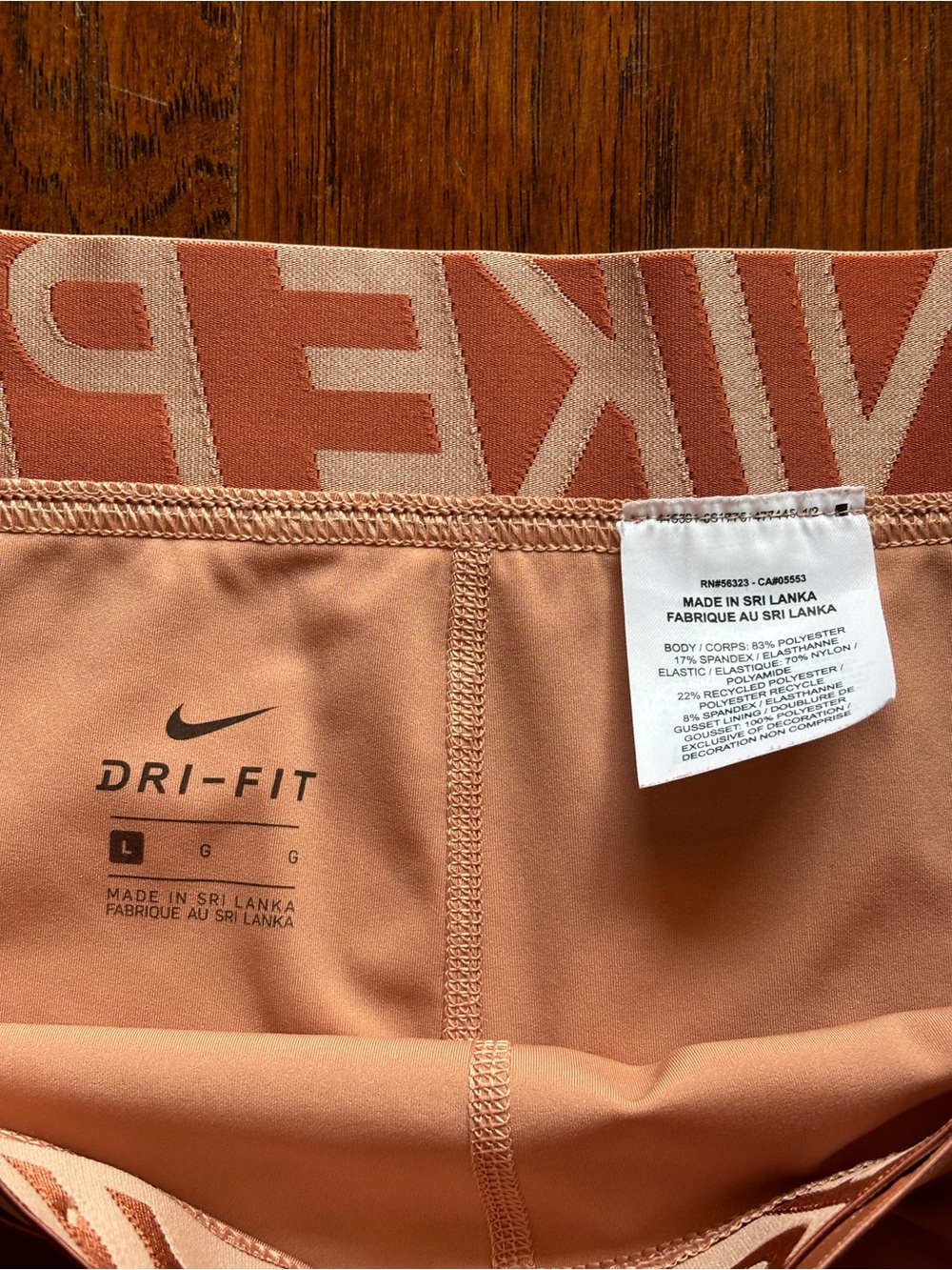 Nike Pro Crossover Training Shorts Rose Gold Performance | Size Large - Picture 8 of 10